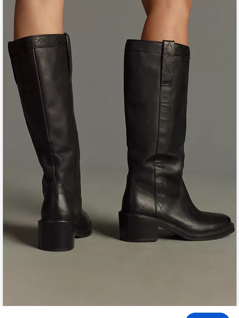 Frye Black Volterra Leather Tall Women's Boots NWOB Extended Calf